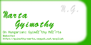 marta gyimothy business card