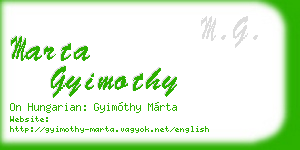 marta gyimothy business card